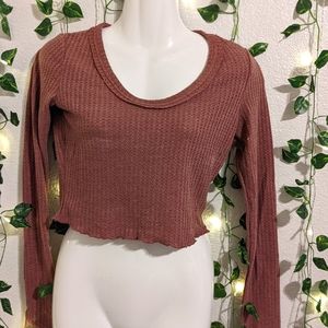 Long sleeve crop top